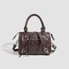 Retro Nagle Motorsykkelveske Mote og Allsidig Hot Jente Enkel Skulderveske Crossbody-veske