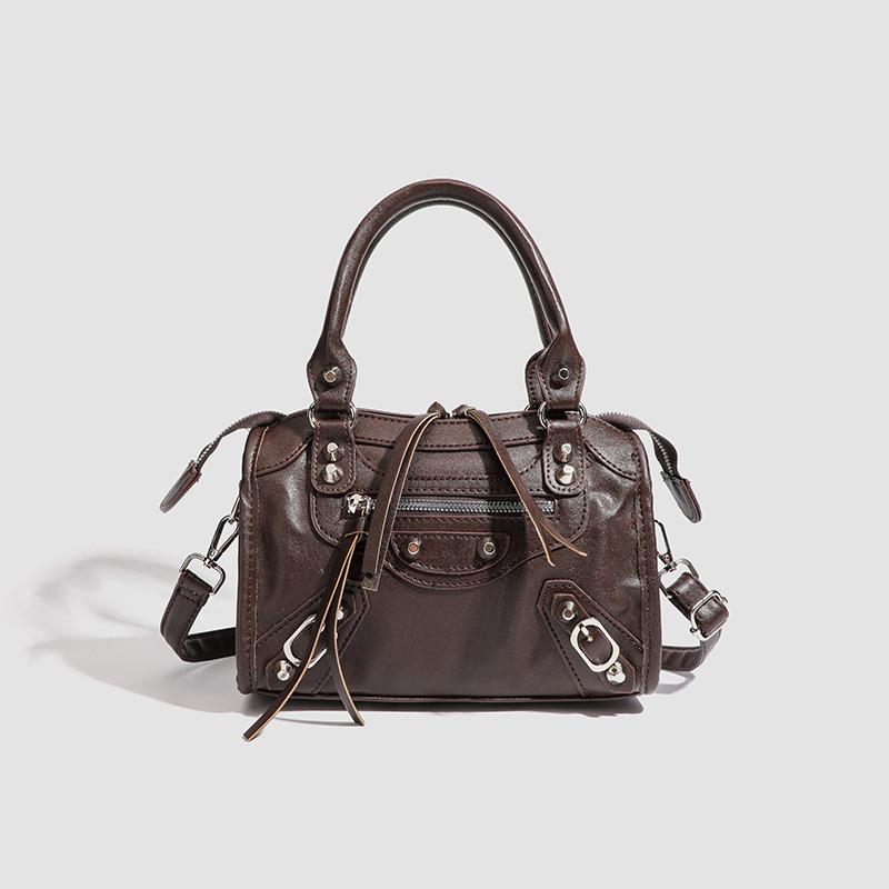 Retro Nagle Motorsykkelveske Mote og Allsidig Hot Jente Enkel Skulderveske Crossbody-veske