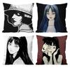 T-Tomie Anime Cushion Cover Pattern Printed Pillowcase for Living Room Sofa Cushion Cover & Bedroom Decor