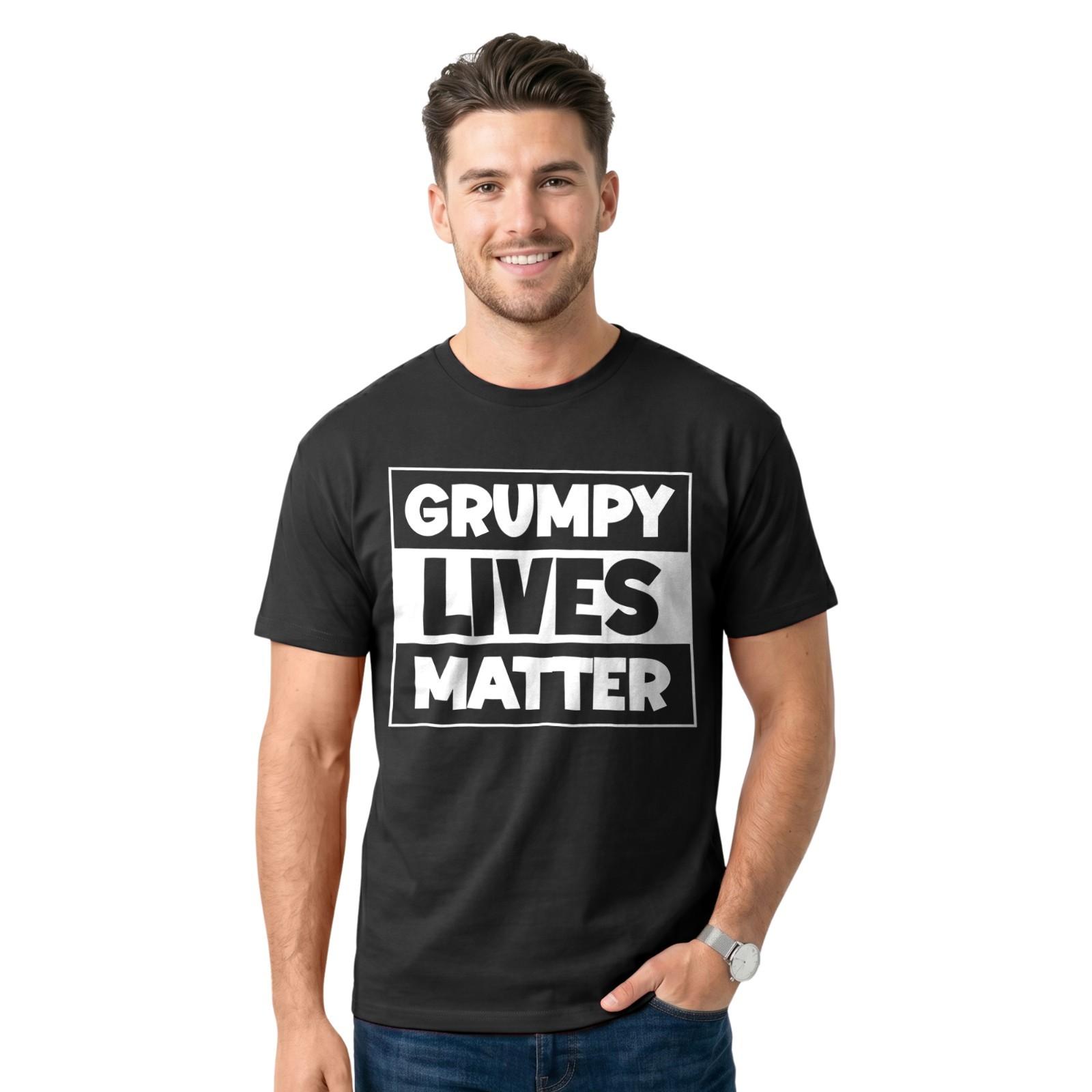 Funny Grumpy Lives Matters T-Shirt | Humorous Gift For Grandpa Dad & Fathers Day S разноцветный