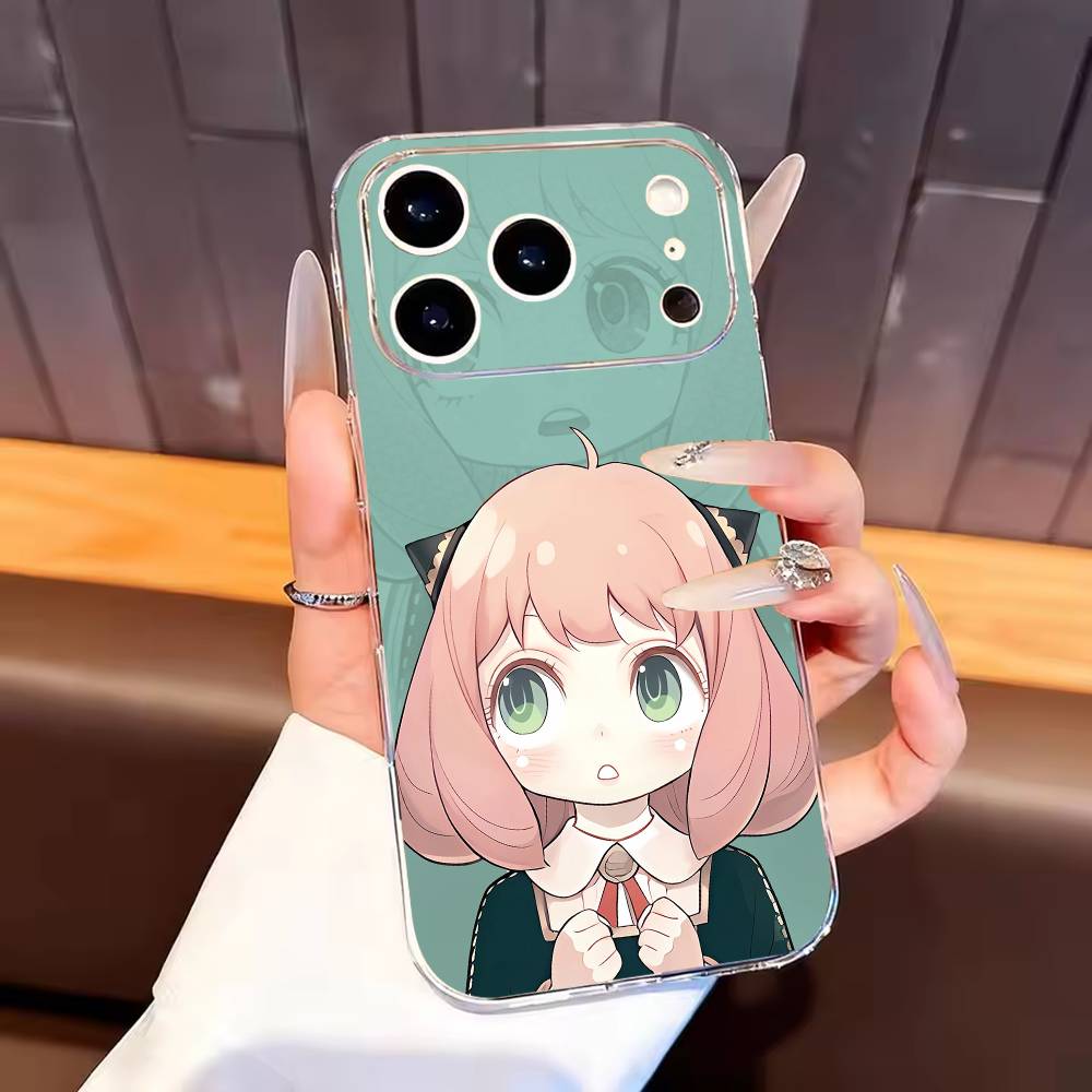 Spy x F-Family Phone Case For iPhone17,16,15,14,13,12,11 Plus,Pro Max Soft Transparent Cover