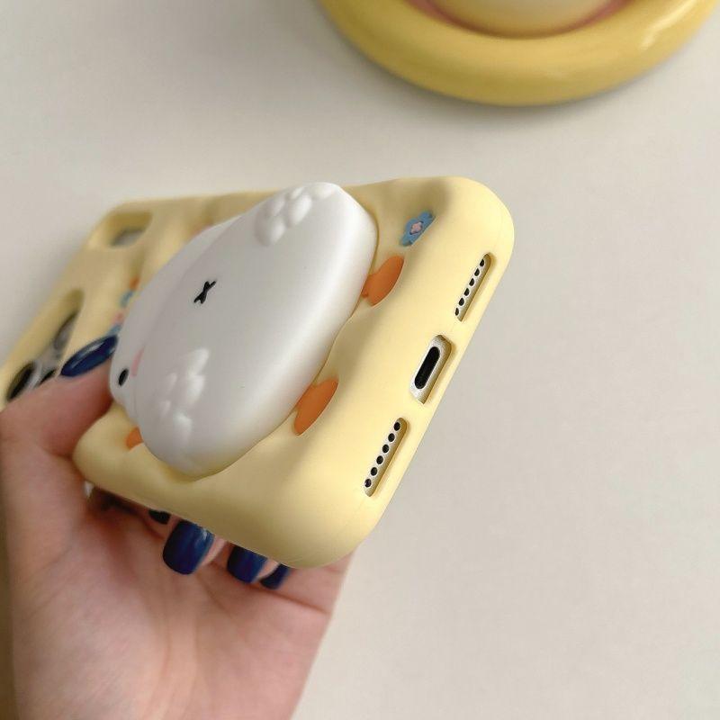 Kawaii 3D Cartoon Duck Soft Silicone Phone Case for iPhone 17 Pro Max 12 13 14 15 16 Pro Max Kids' Shockproof Protective Cover .