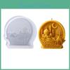Camels Detailed Candle Silicone Moon Mould With Intricate Designs For Artistics Candle Making Projects