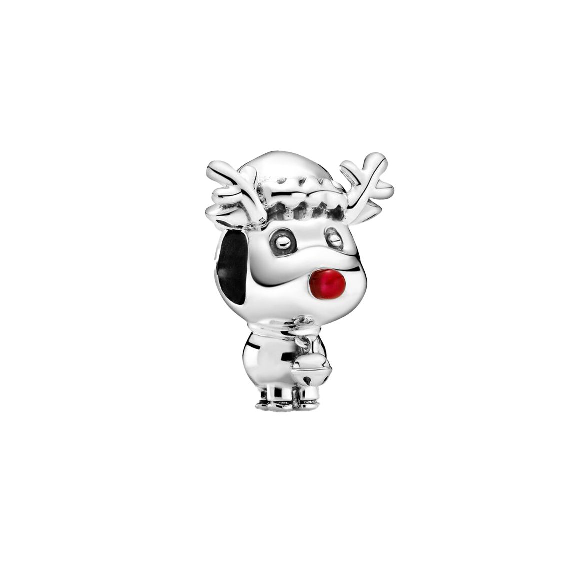 

Pandora Red Nose Reindeer Charm Women Jewelry Silver 799208C01 Box,Silver