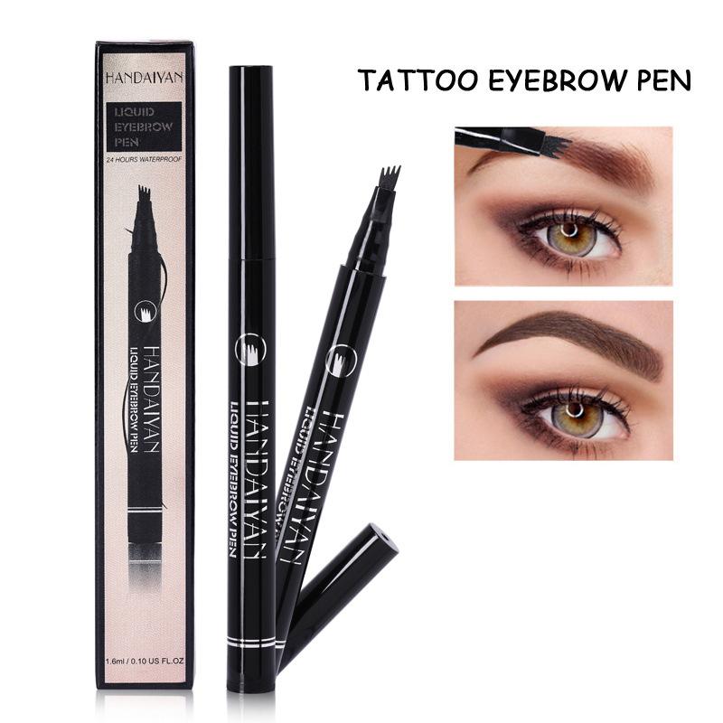 4 Point Eyebrow Pencil Waterproof Liquid Eyebrow Pen Makeup Long Lasting Cosmetic Microblading Brow Pen Tattoo Cosmetics