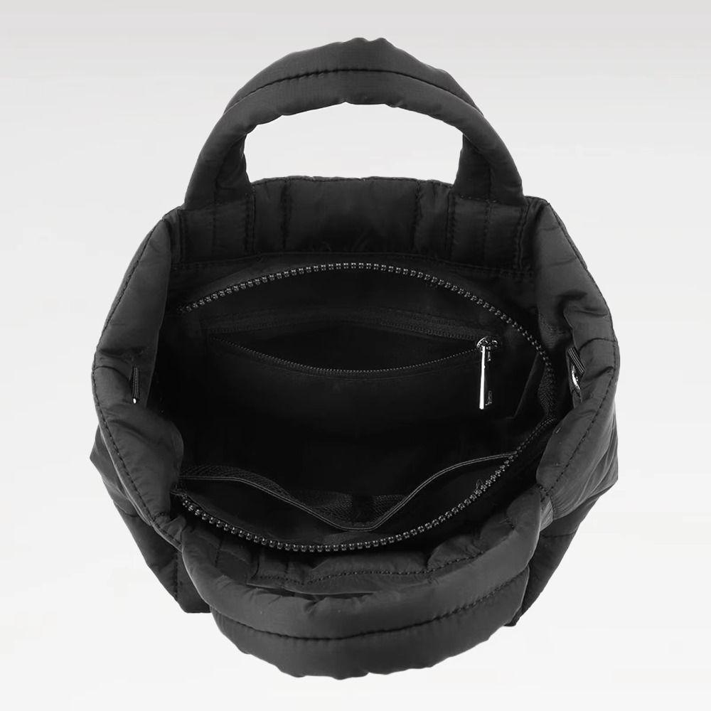 Nylon Crossbody-veske Vattert Skulderveske Lett Puffer-veske Arbeid