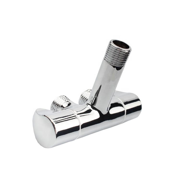 Luxury Bathroom Toliet Shattaf 3 Way Angle Valve Diverter Valve With Double Switch