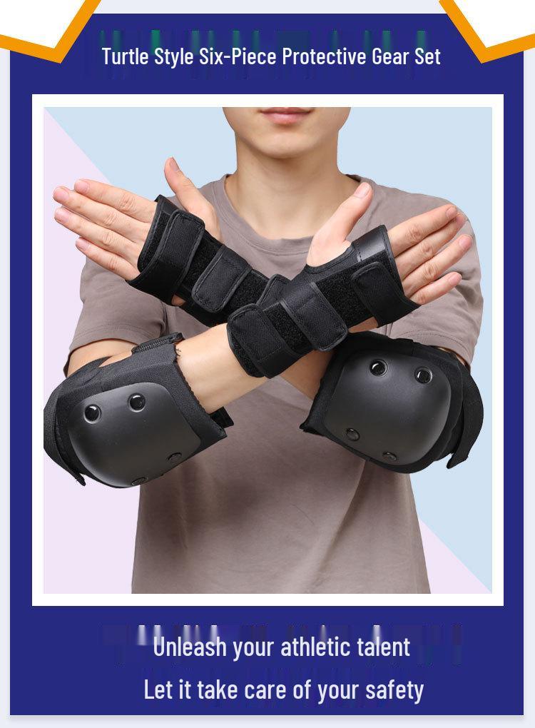 Padded Hand, Elbow, and Knee Protection Set for Ice Skating, Skateboarding, and Biking (6-Piece)