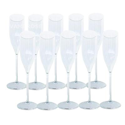 Unbreakable Champagne Glasses, 100ml, Gift Set (10 Glasses), Commercial Grade, Crystal-Clear, -20°C To 100°C, Dishwasher Safe, Ultra-Durable, Even Dro
