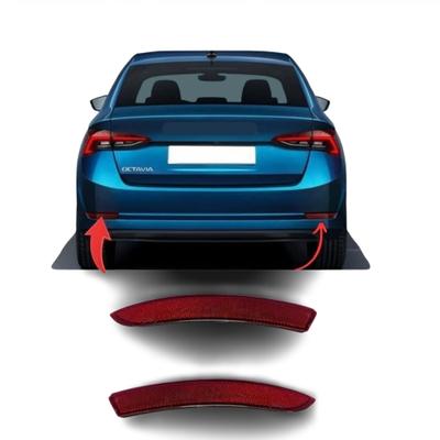 Rear Bumper Reflector Right Left 2 Piece Set For Skoda Octavia Mk4 2021-2024 OEM 5E7945106 5E7945105