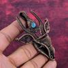 Labradorite Pendant Unique Cow Face Pendant Gemstone Copper Wire Wrapped Jewelry