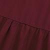 Women's Casual Long Skirts Solid Color Pleated Big Hem Elastic Waist Loose Fit Skirts, Simple Style Bottoms