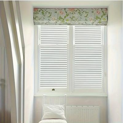 Película Decorativa para Ventana tipo Celosía Impermeable para Privacidad, Adhesión Estática, Desmontable, para Baño, Sin Adhesivo, 1 Pieza