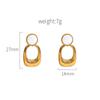 Women'S Temperament Commuter Model Office Worker Opal Titanium Steel High-End Temperament Fashionable Versatile Popular Earrings
