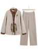 Hengyuanxiang Women's Two-Piece Spring & Autumn Fashion Set 2025 - Stylish Top for Middle-Aged and Elderly