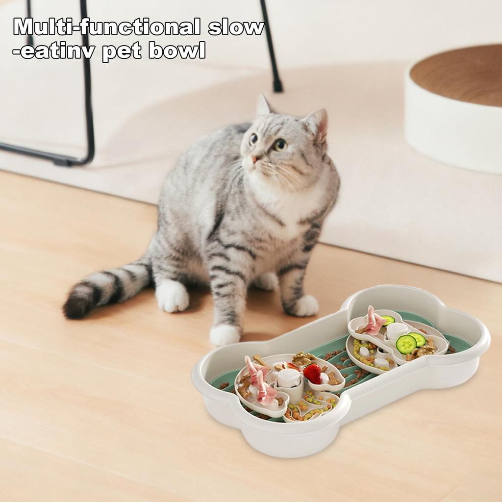 Multi-functional Slow Feeder Dog Food Bowl, Pet Puzzle Toy, -choking Feeder, Bowl