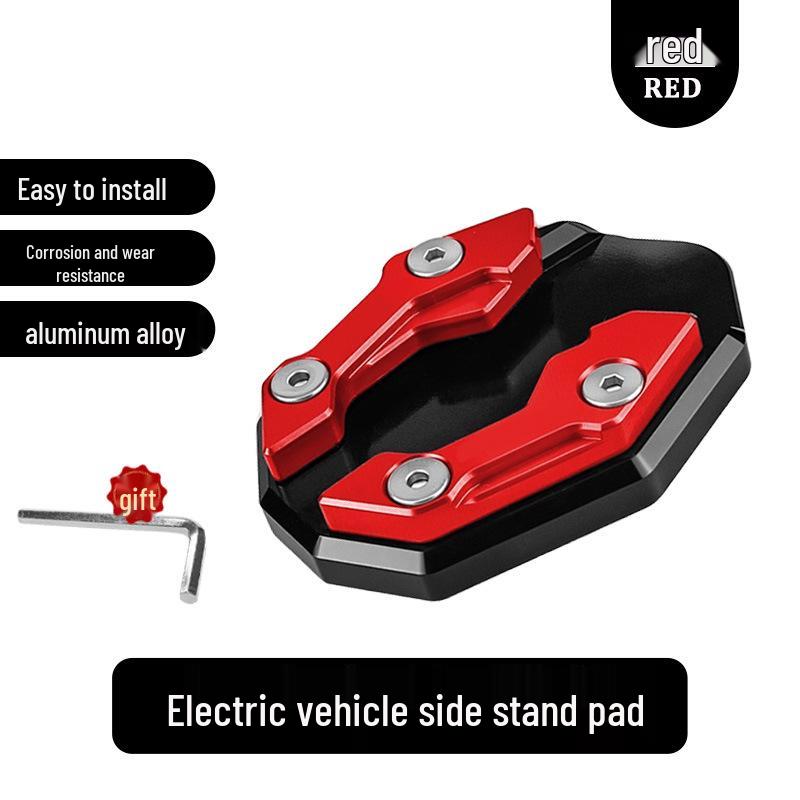 Aluminum Alloy Anti-Slip Kickstand Pad for Electric Vehicles, Scooters, and Motorcycles
