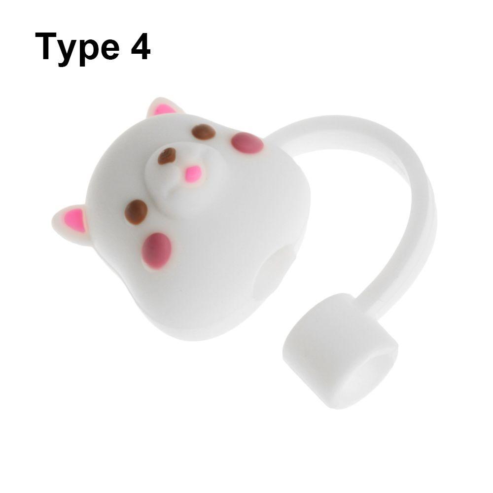 Cartoon Plugs Cover Splash Proof Drinking Dust Cap Cup Accessories Straw Tips Silicone Straw Plug