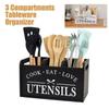 Wood Material Wood Kitchen Utensils Holder With Drainage Holes Tableware Stand  Kitchen