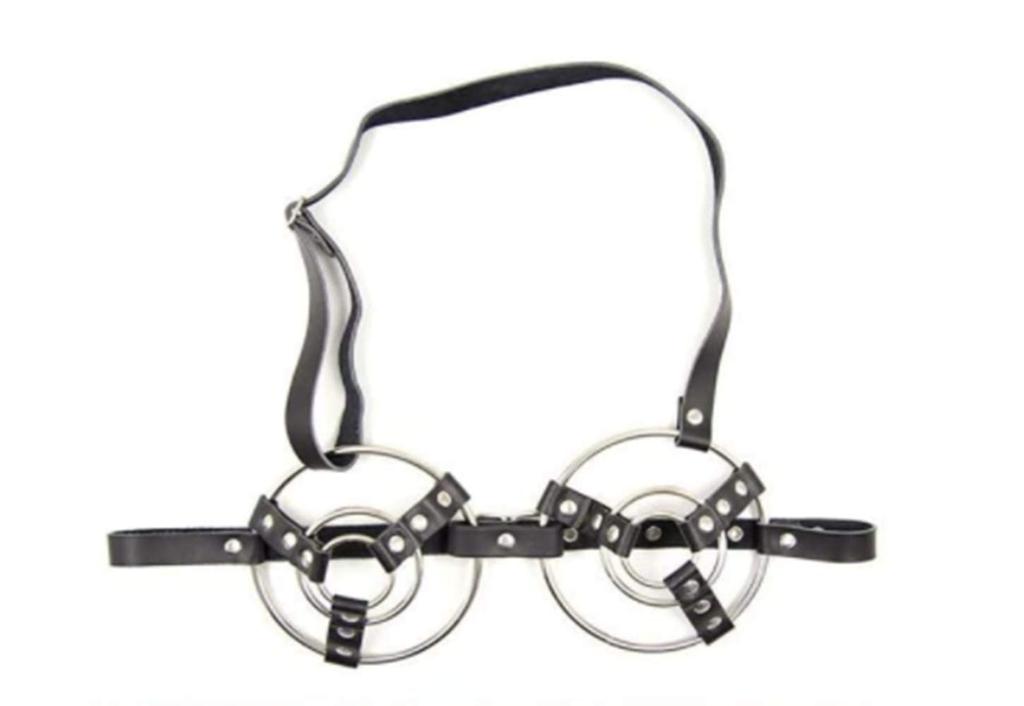 SM Goods PU Leather Body Harness Bondage Restraints Costume SM Restraints Metal Bondage Chest Costume Cosplay PU Leather Bondage Restraints for SM