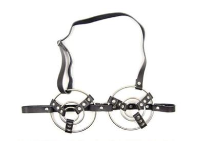 SM-Waren PU-Leder-Körpergeschirr Bondage-Fesseln Kostüm SM-Fesseln Metall-Bondage-Brust Kostüm Cosplay PU-Leder-Bondage-Fesseln für SM