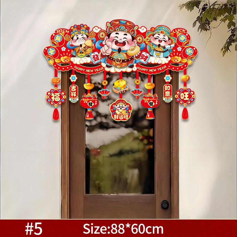 2026 Lunar Horse New Year Tet Decoration Hanging Pendant 3D Door Window Pendant Wall Decor Chinese Spring Festival Ornament