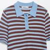 Europäischer und amerikanischer Stil, neue Damenmode, modisches vielseitiges gestreiftes Strick-Poloshirt 9874006