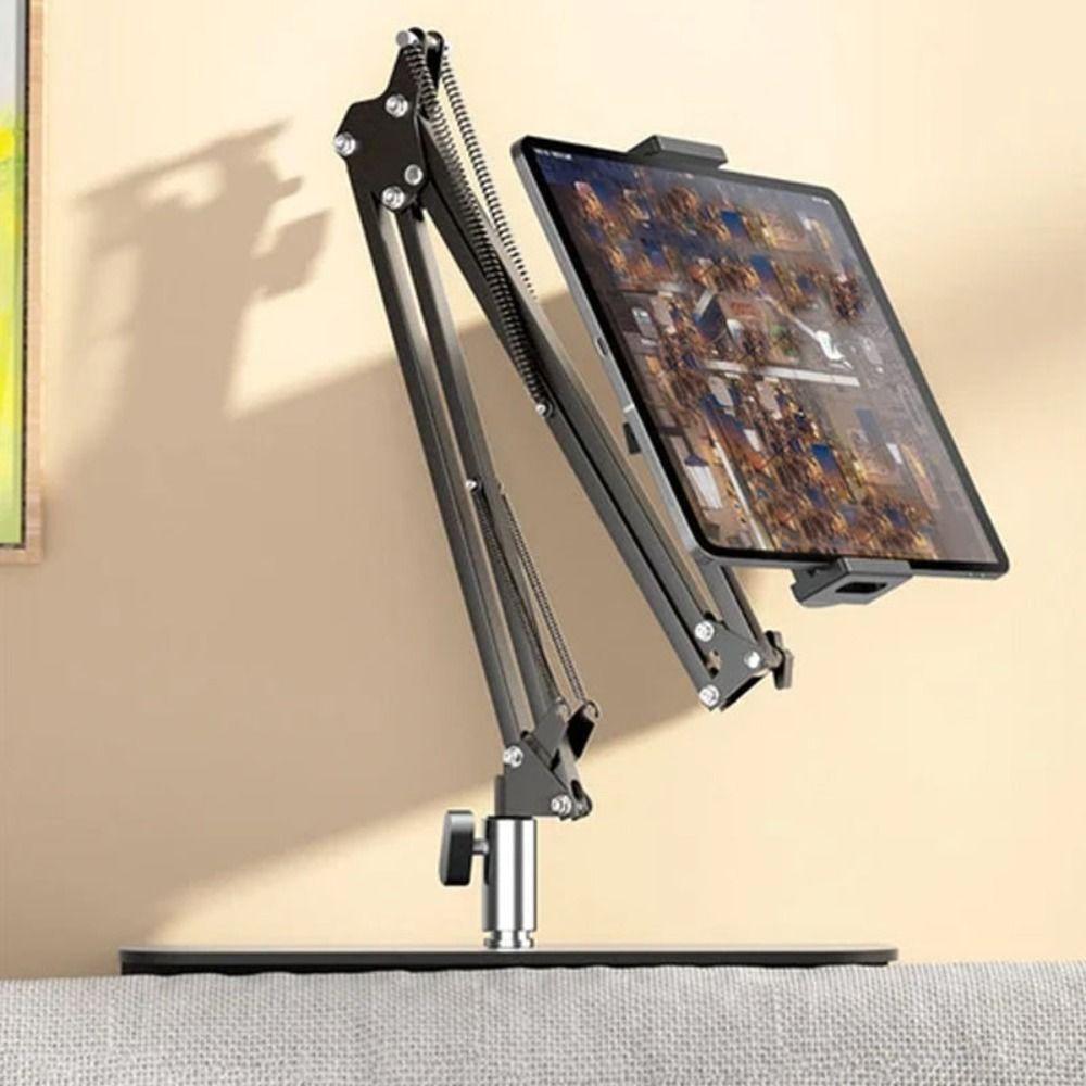 Zatahovací držák na telefon/tablet k posteli 2 v 1, 360° otočný držák na tablet, postel, pohovka, stůl