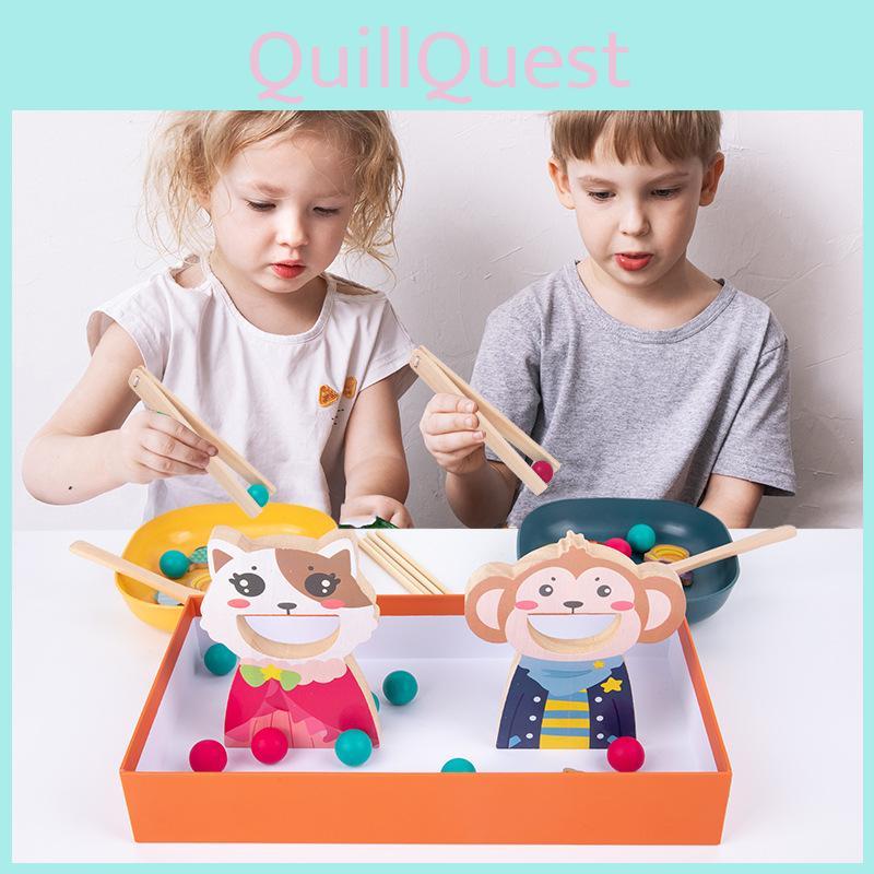 Feeding Game Preschool Toy With Wooden Material Cognitive Interaction Skills