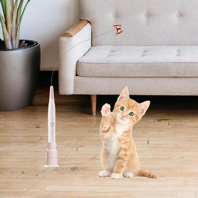 Electric Cat Teaser Self Entertaining Toy with Suction Cup Automatic Teasing Interactive for