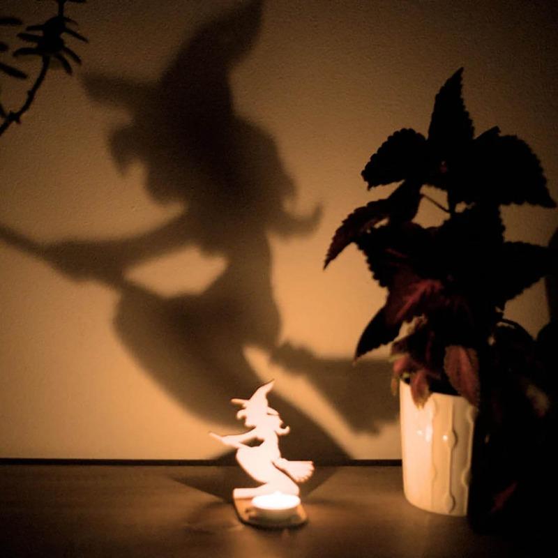 Wooden Crafts Ghost Candles Ghost Horror Halloween Party Decoration Home Living Room Ornament
