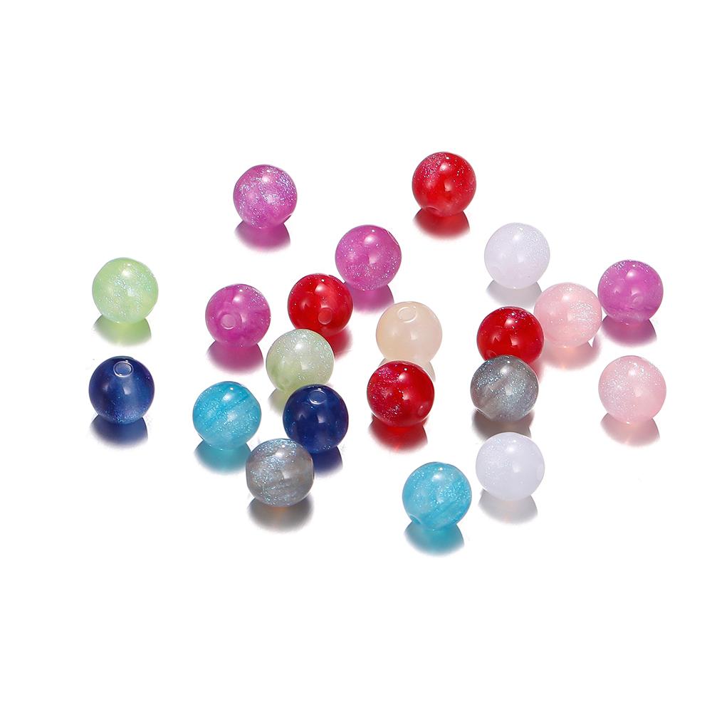 10/20pcs/Lot 10mm Colorful Resin Round Shape Loose Spacer Beads For Jewelry Making DIY Charms Bracelet Necklace Accessories