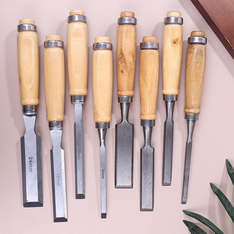 6/12/18/24Mm 4 Pcs Wood Carving Chisels Set Professional For Woodworking With Ergonomic Wood Carving Tools Diy Auxiliary Tools