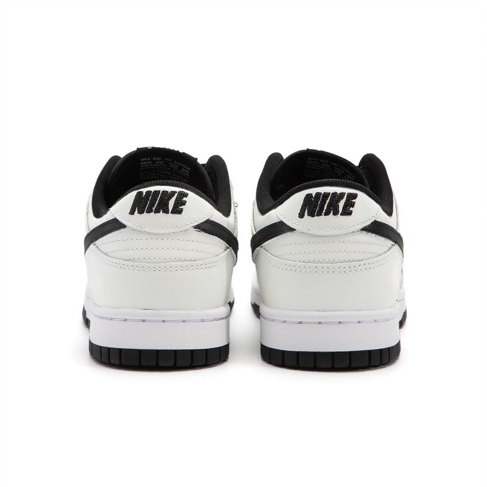 Nike Dunk Leather Slip Resistant Abrasion Resistant Low Top Skateboard Shoes Unisex White Black DD1391-100(Team189-)