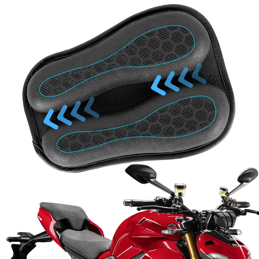 Anti-Slip Motorbike Gel Seat Pad 3D Honeycomb Shock-Absorbing Motorcycle Seat Cushion Breathable Motorcycle Seat Cover Accessory