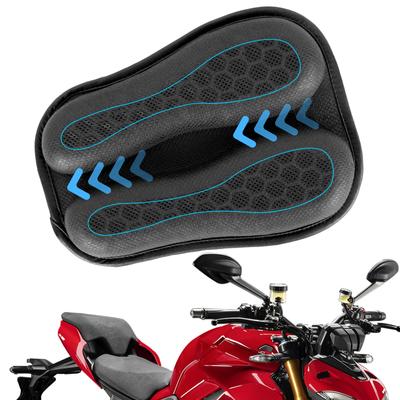 Coussin de siège en gel antidérapant pour moto, nid d'abeille 3D absorbant les chocs, housse de siège de moto respirante