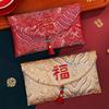 Chinese Style New Year Red Envelope Cloth Traditional Wedding Money Pocket Embroidery with Tassel 2026 Lucky Money Bag Birthday