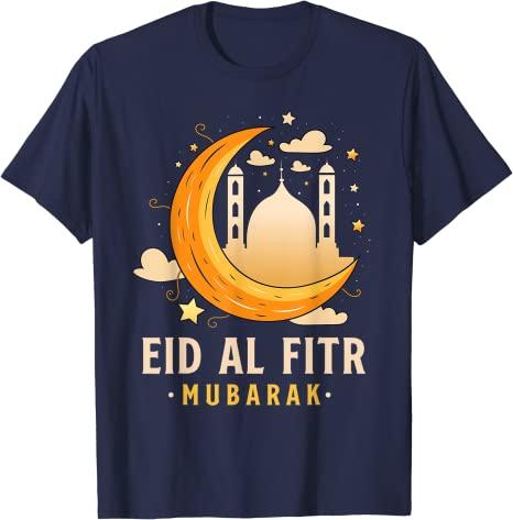 Eid Fitr Muslim Clothing Kids Eid Mubarak TShirt Happy EidMubarak Eid Al Adha Tee Short Sleeve Blouses Family Matching Tops