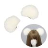 Plush Bear Ear Hair Clip Soft Cosplay Headwear Fashion Angel Headdress  Party Wear