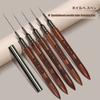 Nail Brush Wood Handle Gel Nail Art Liner DIY Painting Brush Drawing Lines Stripe Flower Pen 4/8/12/15/25mm Manicure Salon Tool