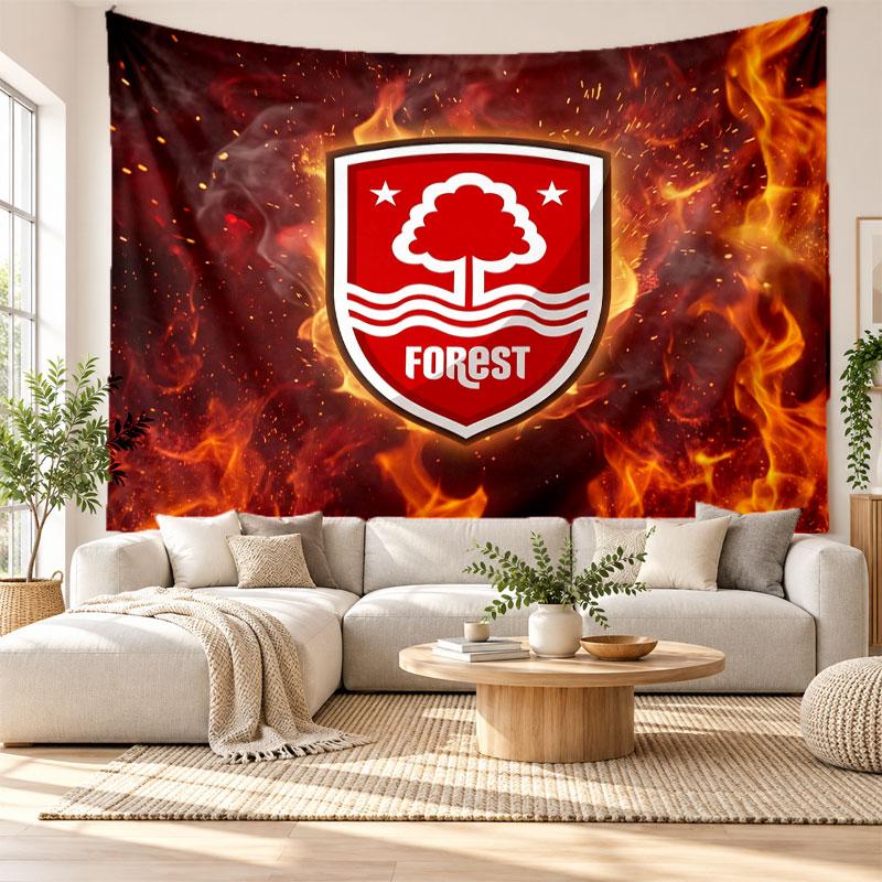 Nottingham Forest Football Wall Tapestry, Soft Fabric Wall Hanging, Decorative Backdrop For Bedroom Home Wall Art