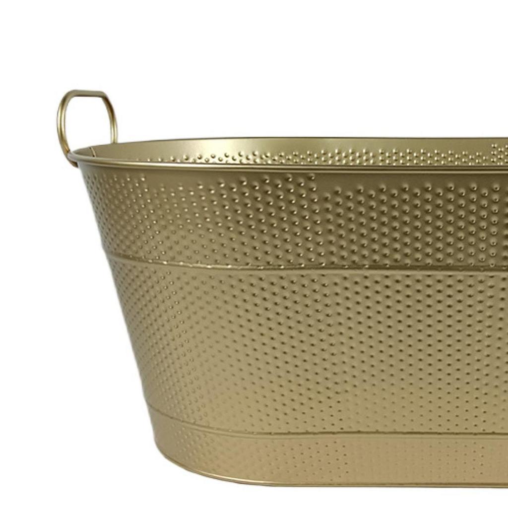 Verzinkte Wanne Eiswanne mit Tragegriffen Bierwanne zum Kühlen von Wein Bier Getränke Wanne mit Griff Metall Bier Eimer Eis