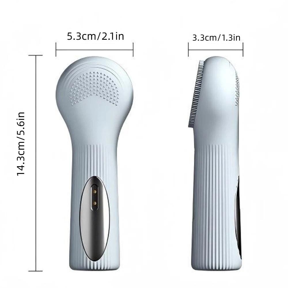 Waterproof Silicone Facial Cleanser Ultrasonic Heated Facial Brush Face Scrubber Household Use