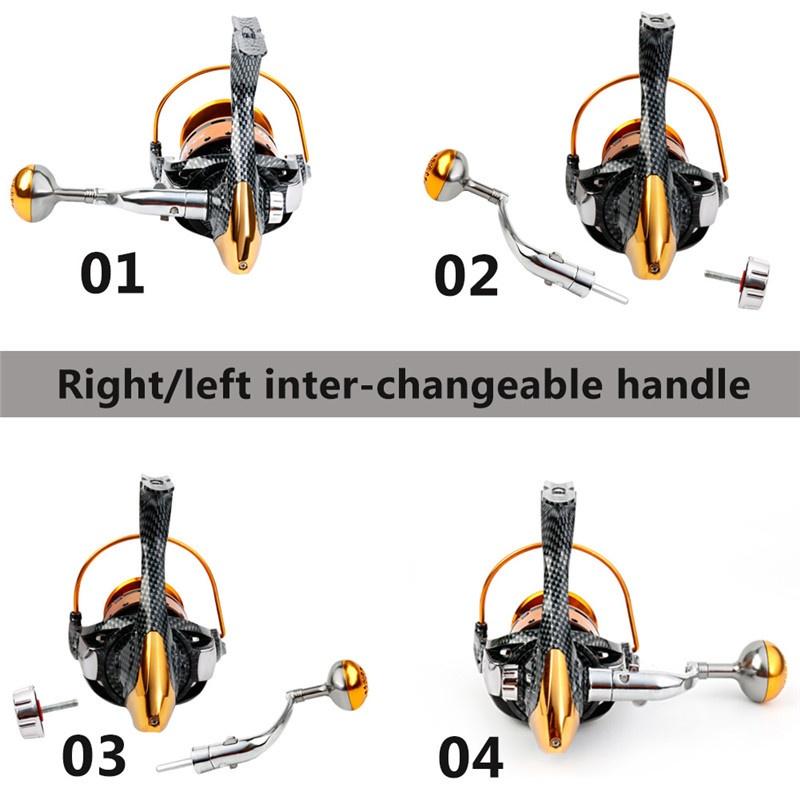 Carretilhas de pesca 12 + 1BB Carretel giratório ultra suave para a mão esquerda e direita Carretel de pesca carretel marítimo