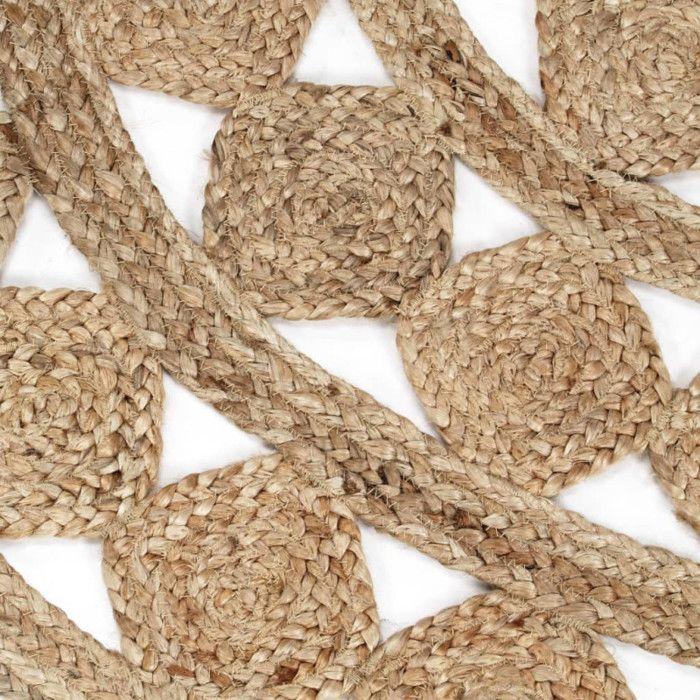 Tapis - vidaXL - Jute tressée - 90 cm - Rond - Naturel
