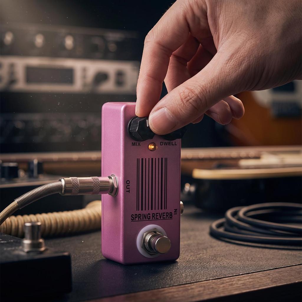 Spring Reverb Effect Pedal Mini Analog-Style for Guitarists