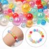 20-100pcs Jelly Color Acrylic Beads Plated Color Round Loose Spacer Beads For Jewelry Making DIY Bracelet Necklace Accessories