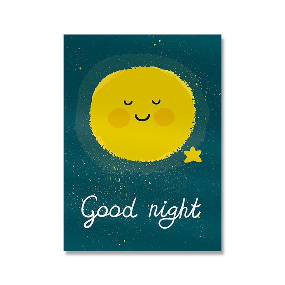 

Twinkle Star Sweet Dream Good Night Baby Nursery Wall Art Canvas Painting Poster Print Decoration Picture Baby Kids Room Decor 60x80cm No Framed