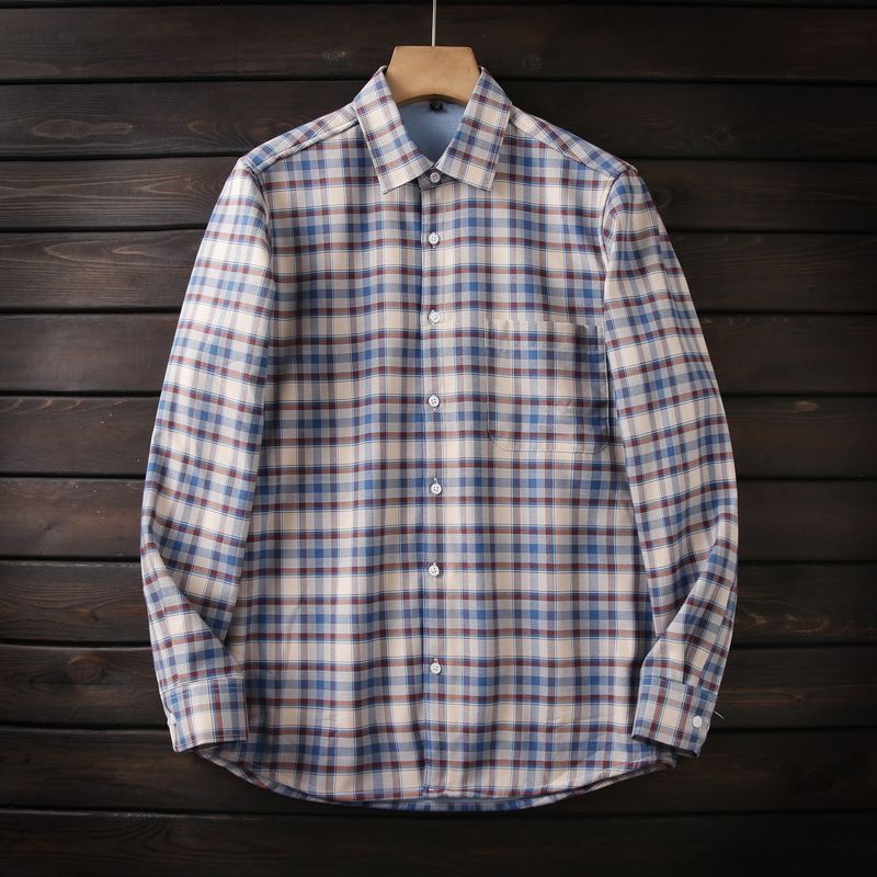 Plus Size! Plus Velvet Thickening! Foreign Trade Tail Goods Men's Winter Warm Cotton Oxford Cloth Long Sleeve Shirts Shirt