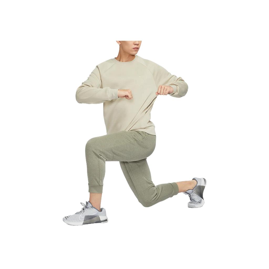 Nike Primary Dri-Fit Fleece Comfortable Soft Breathable Long Sleeve Sweatshirt Men Sweatshirt Light-Gray-Green FZ0972-251